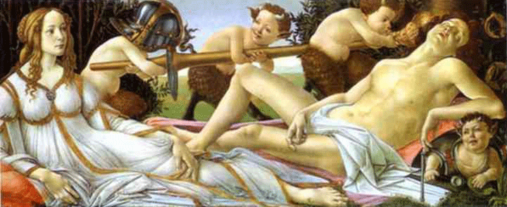 Venus en Mars van Sandro Botticelli